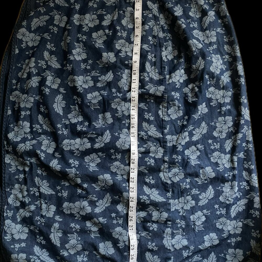 Handmade Reversible Denim Wrap skirt - Picture 7 of 13